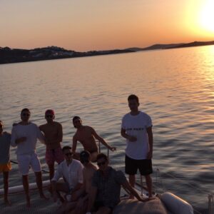 Sunset party with friends